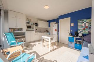 Lichtrijk en rustig gelegen 1-slaapkamerappartement in De Haan (Vosseslag). Het appartement is als volgt ingedeeld: woonkamer met open...
