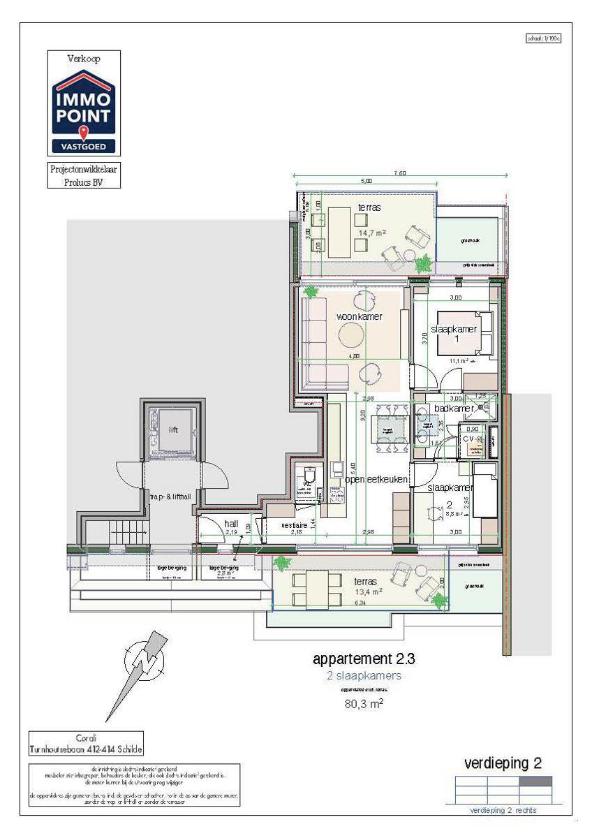 APPARTEMENT 2DE VERDIEPING IN HET CENTRUM - foto 2