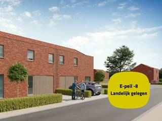 Op lot 5 wordt een energiezuinige halfopen woning gebouwd in moderne architectuur op een grondopp. van 480m² en een totale bewoonbare opp. van 150m² op de 1<sup>e</sup> en 2<sup>e</sup> verdieping. Ruime bergzolder van 47m². GLVS: inkom, gastentoilet, lichtrijke ruime leefruimte met, uitgeruste keuken (incl. oven, vaatwasmachine, keramische kookplaat, dampkap en koelkast), wasplaats met aansluiting voor wasmachine en droogkast aansluitend aan de keuken. Trap naar 1<sup>e</sup> verdieping vanuit inkomhal. Aparte ingang naar ruime (fietsen)berging.<br />De tuin heeft een zuidelijke oriëntatie. 1ste VERDIEPING: 3 ruime slpks, open bureauruimte, aparte wc, badkamer ingericht met ligbad, inloopdouche en badkamermeubel met dubbele lavabo. 2de VERDIEPING: ruime zolderverdieping die veel opbergruimte biedt. <br />De woning wordt volledig afgewerkt aangeboden: met ingerichte keuken, badkamer (met douche, ligbad en dubbel lavabomeubel), 2 toiletten, deuren en vloeren. Bespaar fors op je energiefactuur dankzij volgende energietechnieken: vloerverwarming, warmtepomp lucht/ water, ventilatiesysteem D, regenwaterput 10000l, zonnepanelen. Negatief E-peil = A+ Label. De vermelde prijs is excl. btw en kosten.Heb je vragen? Contacteer dan je bouwadviseur via 09 280 60 60 of mail naar info@durabrik.be. Download de brochure via https://durabrik.immo/bierbeek<br />* Beelden en oppervlaktes zijn indicatief.<br />