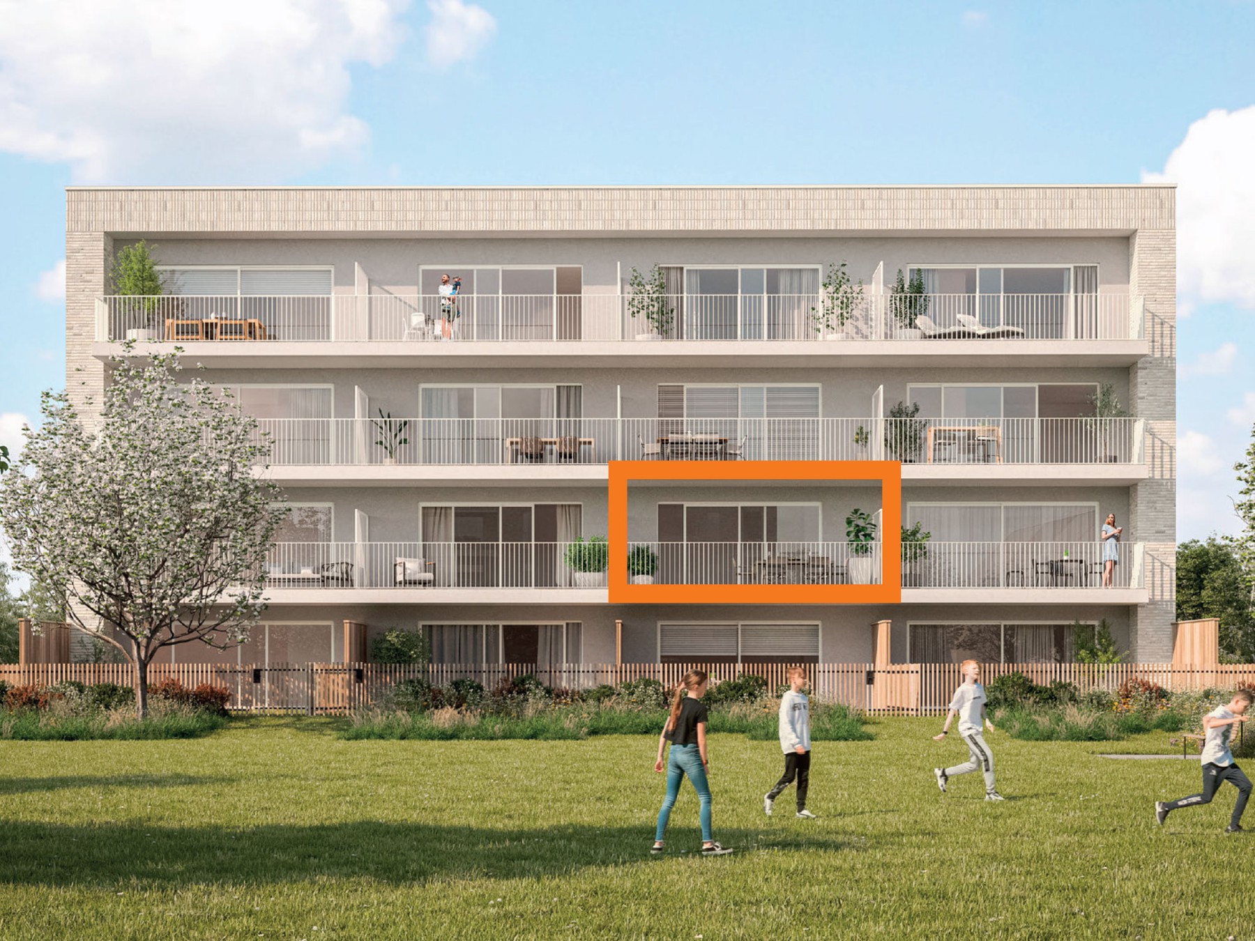 Lot 55 App 1.A2 Appartement met 2 slaapkamers &amp; 15 m² terras (87 m²) - foto 1