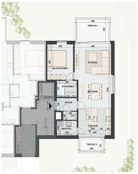 Gelijkvloersappartement in Residentie Reiger met ruim terras en uitzicht op groen - foto 2