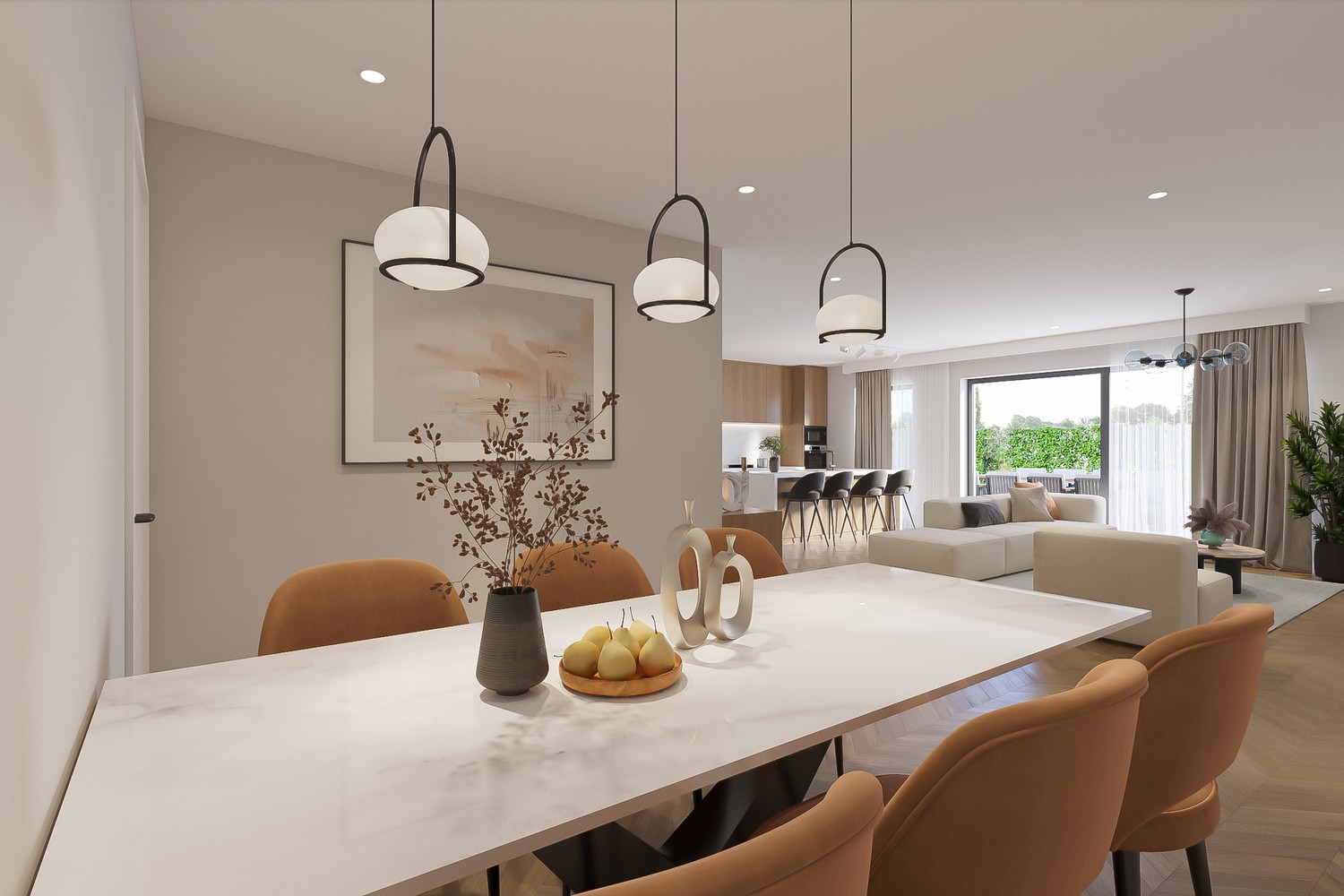 Ruim gelijkvloers app. met 3 slpkrs en tuin - foto 5