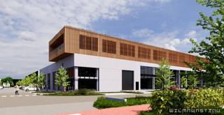 Cette unité dispose d'une porte sectionnelle (4x5 m) à l'avant, d'un mur vitré (4x5 m) avec une porte battante en verre, ainsi qu'une porte...