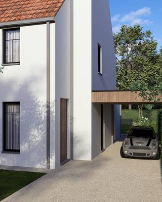 Deze stijlvolle nieuwbouwwoning maakt deel uit van een kleinschalig woonproject in het gezellige centrum van Wijchmaal. Met een beschikbare bruto oppervlakte van ca. 146 m² (exclusief af te werken zolder van 31,9 m²) werd deze woning ontworpen met oog voor ruimte, licht en wooncomfort. De architectuur onderscheidt zich door de hoge plafonds van 2,70 meter op het gelijkvloers, de grote raampartijen met authentieke raamverdeling en de kwalitatieve afwerking. Dankzij de extra hoge ramen wordt een uitzonderlijk gevoel van ruimte en licht gecreëerd.<br />De woning wordt uitgerust met moderne technieken die garant staan voor energiezuinig en comfortabel wonen: vloerverwarming, ventilatiesysteem D, een lucht-waterwarmtepomp en zonnepanelen (vermogen tussen 3.000 en 3.600 Wp). Optioneel kan actieve koeling voorzien worden.<br /><br />Dankzij de centrale ligging bevinden winkels, horeca, scholen, sportfaciliteiten en openbaar vervoer zich op wandel- en fietsafstand, terwijl u tegelijkertijd geniet van de rust en het groene karakter waarvoor Wijchmaal zo geliefd is.<br /><br />De woning wordt standaard volgens het lastenboek afgewerkt, maar kan desgewenst ook casco worden aangekocht.<br /><br />De woning is als volgt ingedeeld:<br />GELIJKVLOERS:<br />- Inkomhal<br />- Gastentoilet<br />- Ruime leefruimte met open keuken<br />- Berging / wasruimte<br />- Open carport<br /><br />VERDIEPING 1:<br />- Nachthal<br />- Slaapkamer 1<br />- Slaapkamer 2<br />- Slaapkamer 3 <br />- Badkamer<br />- Apart toilet<br /><br />VERDIEPING 2:<br />- Ruime zolderverdieping bereikbaar met vaste trap (voorzien van chape)<br /><span>- Mogelijkheid tot 4de slaapkamer en berging</span><br /><br />TUIN:<br />- Privatieve tuin<br />- Perceelafsluiting voorzien met zwarte Bekaertdraad<br />- Verhardingen in de voortuin inbegrepen en aangelegd door de projectontwikkelaar<br /><br />EXTRA TROEVEN:<br />+ Rustige ligging in het centrum van Wijchmaal<br />+ Totale bruto vloeroppervlakte van 178,3 m²<br />+ Unieke architectuur<br />+ Regenwaterput van 7.500 liter aangesloten op toiletten, wasmachine en buitenkraan<br />+ Ruime zolderverdieping met uitbreidingspotentieel<br />+ Nieuwste technieken en toekomstgerichte energieprestaties<br /><br />Droomt jij van een energiezuinige nieuwbouwwoning met een unieke uitstraling op een centrale locatie? Contacteer ons en we helpen je dichtblij verder!