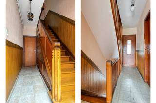 <p>immo DAVID stelt voor: te moderniseren, charmante tweegevelwoning voor met verrassend veel ruimte en potentieel<br /><br />Op het gelijkvloers vindt u een gezellige leefruimte, een gesloten keuken, een apart toilet en een veranda die uitkijkt op de tuin. De woning beschikt ook over een handige kelder. Op de eerste verdieping bevinden zich twee volwaardige slaapkamers van elk 13 m², een compacte bureauruimte en een douchekamer.</p>
<p>Via een vaste trap bereikt u de zolderverdieping, waar nog twee bijkomende slaapkamers zijn ingericht van telkens 11 m². De woning is solide gebouwd met betonnen gewelven, ook tussen de verdiepingen, wat zorgt voor extra stabiliteit en geluidsisolatie.</p>
<p>De voorgevel is voorzien van PVC-ramen met dubbele beglazing en een degelijke voordeur.</p>
<p>Met een EPC-label D is deze woning energie-efficiënter dan veel vergelijkbare panden in renovatiestaat.</p>
<p>De ligging is een absolute troef: op wandelafstand van winkels zoals Delhaize en Aldi, dichtbij scholen, openbaar vervoer, het ziekenhuis, het centrum, horeca,fietssnelweg én met een vlotte verbinding naar de Ring en Brussel.</p>
<p>Een woning met veel mogelijkheden op een toplocatie – contacteer immo DAVID voor een bezoek!</p>