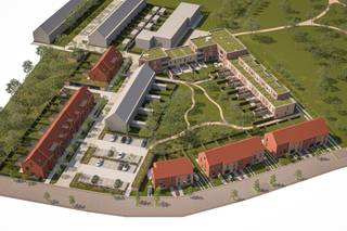 Dit 3-slaapkamerappartement op de tweede verdieping is 116 m² groot en omvat een inkom, toilet, berging, ingerichte badkamer, 3 slaapkamers, open leefruimte met keuken en terras. Het wordt verwarmd met vloerverwarming en warmtepomp. Bij elk app. hoort een vaste parkeerplaats en berging in <em><span>de</span></em> ondergrondse parking.<br />Geïnteresseerd? Neem contact op via 03 808 43 94 of info@matexi.be.<br /> 