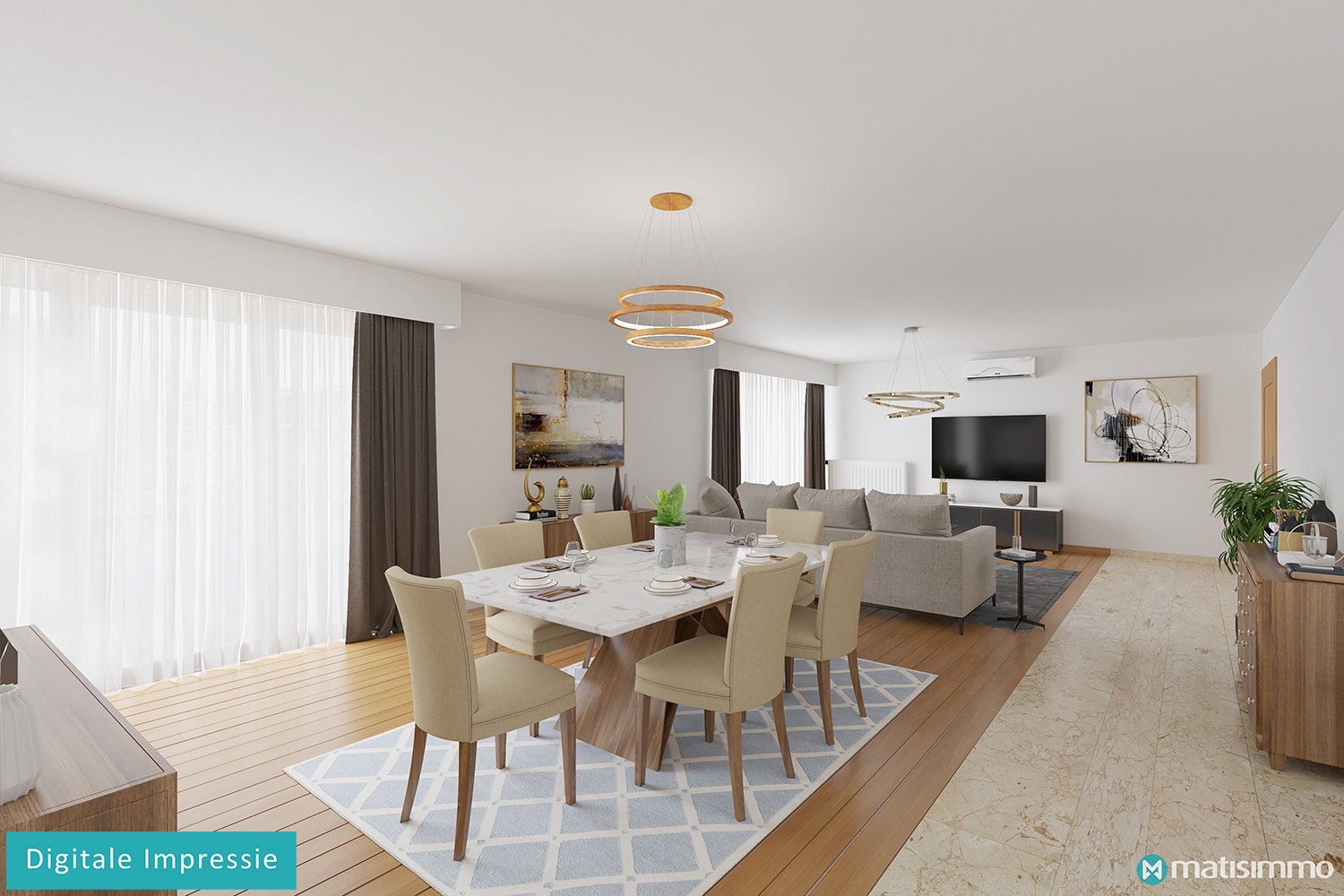 ZEER RUIM ENERGIEZUINIG APPARTEMENT MET 3 SLAAPKAMERS , GARAGE EN PARKEERPLAATS IN HET CENTRUM VAN AS - foto 1