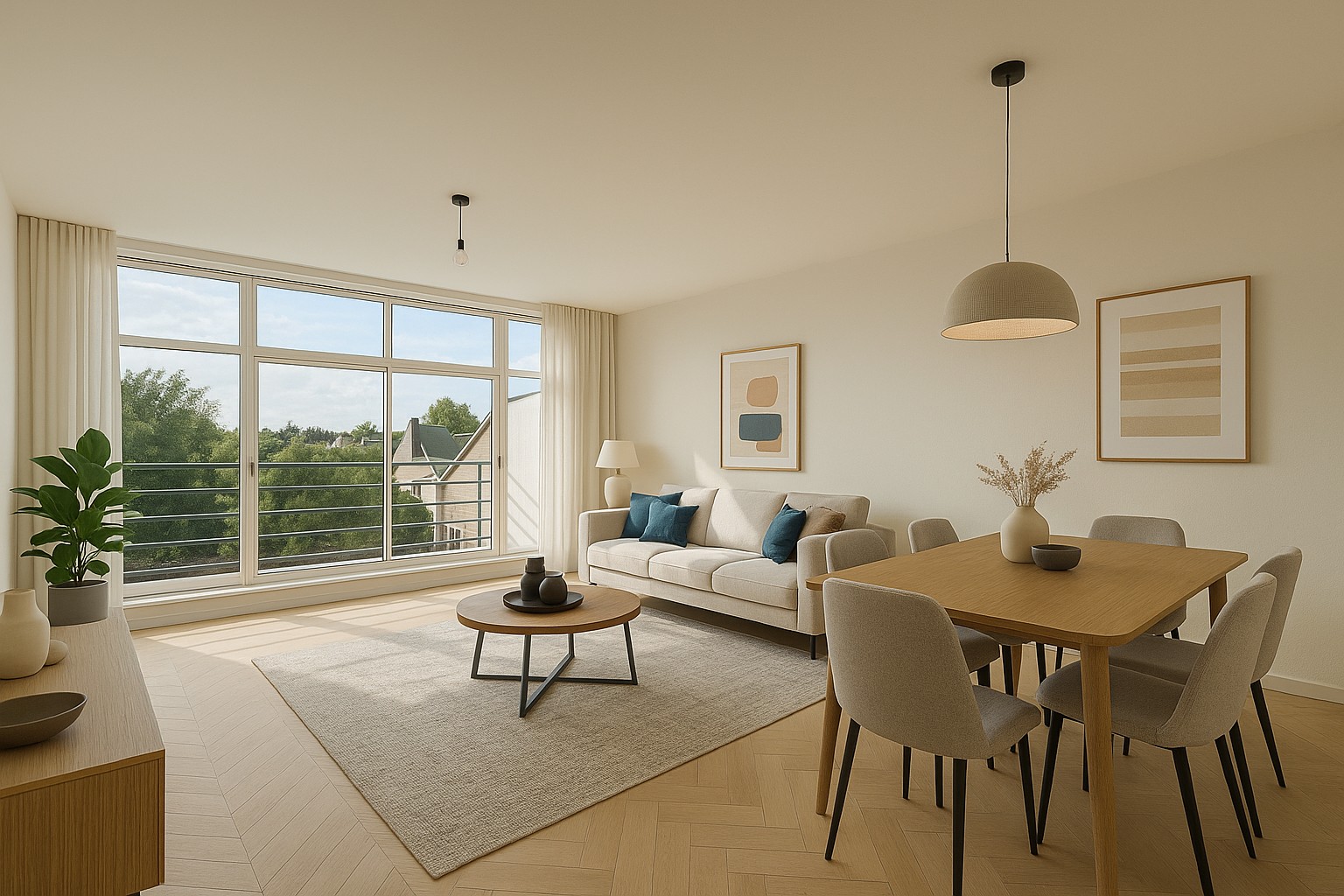 Ruim appartement (102 m²) met 2 slaapkamers en garage - foto 1