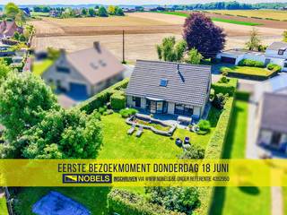 1ste bezoekdag donderdag 18 juni! Inschrijven kan via www.nobels.be onder referentienummer 4352950.CHARMANTE VILLAWONING MET RUIME GARAGE en rustige...
