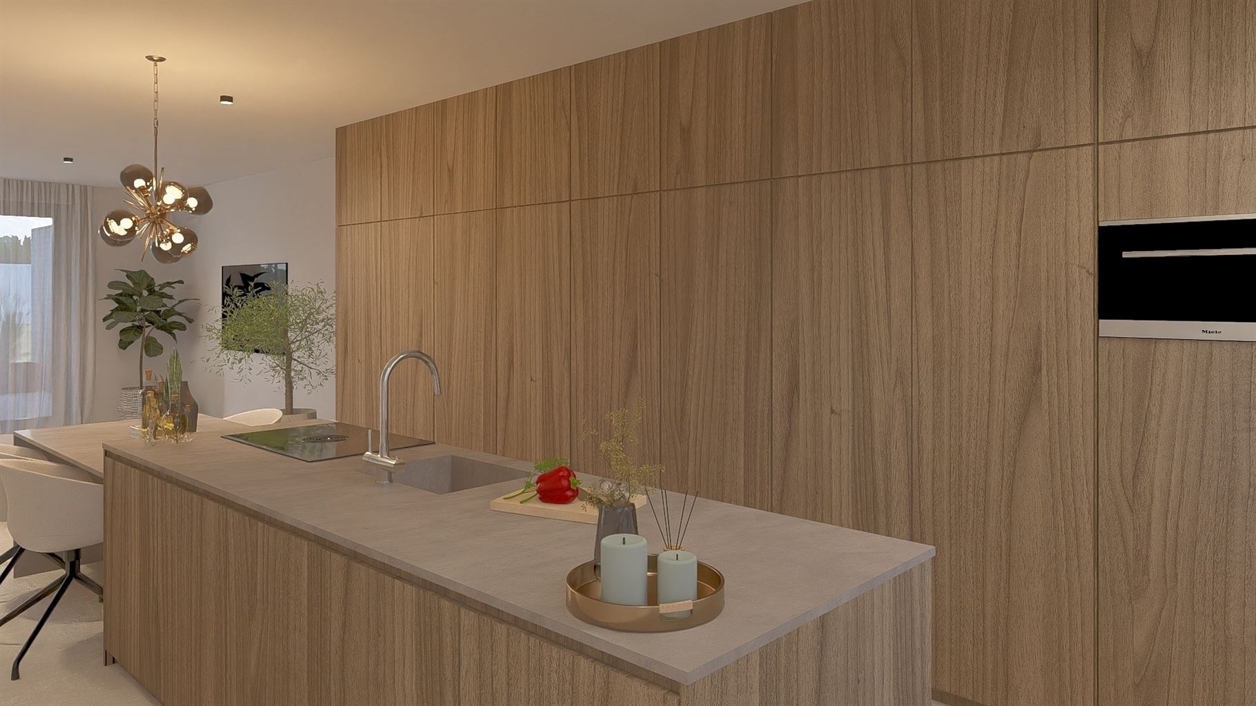 Zeer ruim 1-slaapkamerappartement op de eerste verdieping met uitzonderlijk terras (42,5 m²) en ondergrondse parkeerplaats in hartje Maaseik.  - foto 4