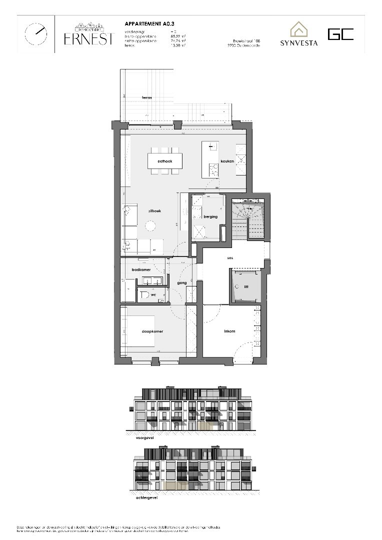 Appartement à vendre à Audenarde avec 1 chambre - photo 3