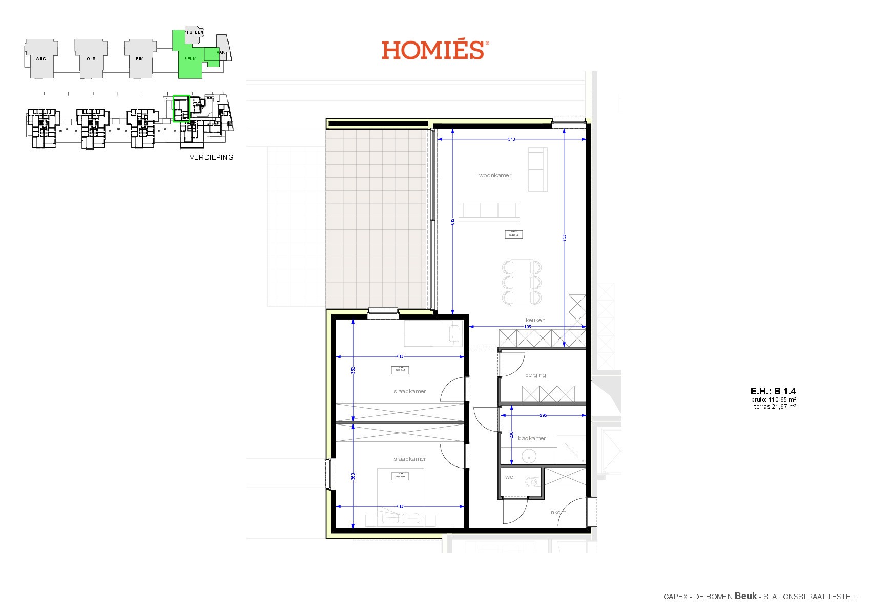 Prachtig appartement met 2 slaapkamers en overdekt terras - photo 2
