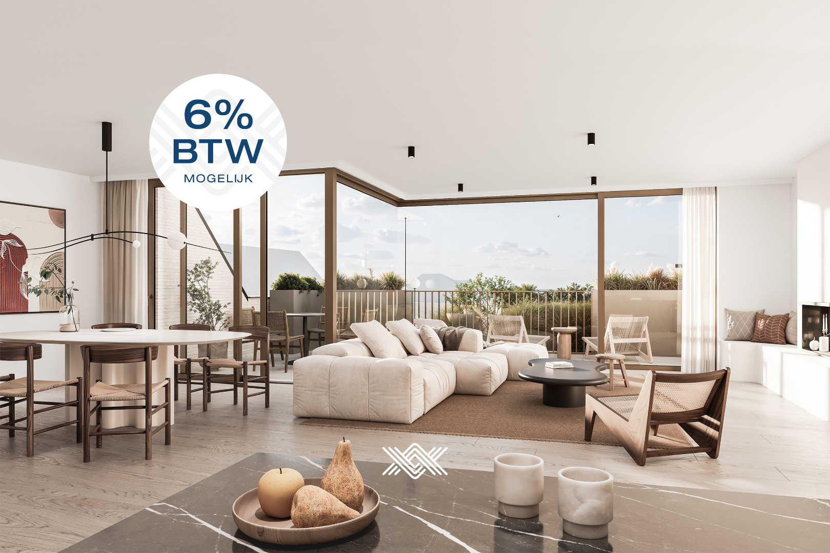 Tweeslaapkamer appartement met terras op het eerste verdiep - photo 1