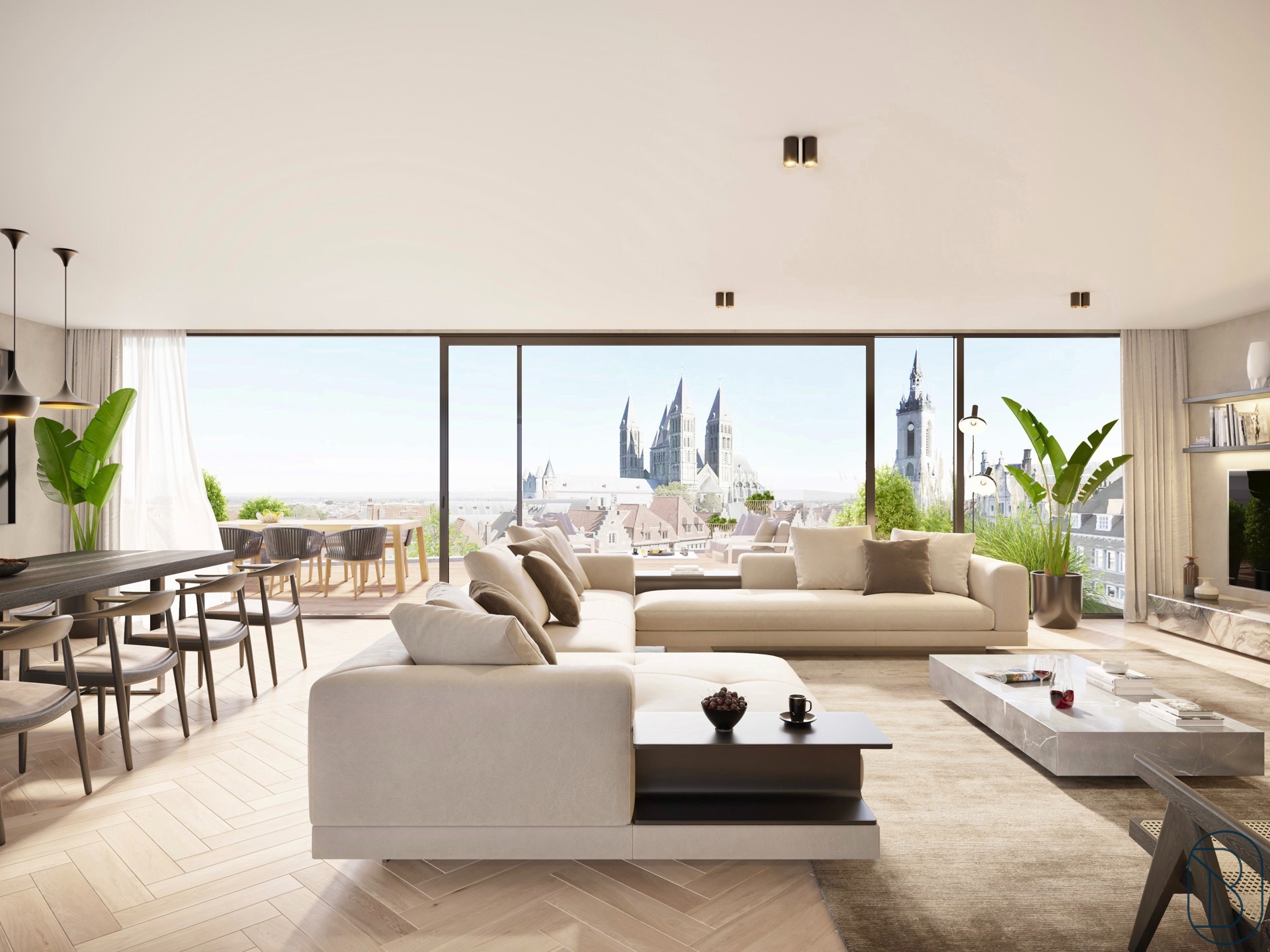 Luxe-app. met zuidgerichte terrassen, pal in het centrum! - foto 2