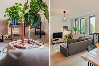 <p><strong>Groenenhoek heeft die fijne combinatie waar veel Antwerpenaren naar zoeken: rustig wonen met veel groen in de buurt, maar zonder het gevoel dat je al te ver van de stad zit. Het Te Boelaerpark ligt vlakbij, en ook naar een koffie, een hapje of een gezellige avond hoef je nooit ver te zoeken. En op de derde verdieping van nummer 272 op de bruisende Gitschotellei wacht een gezellig eenslaapkamerappartement dat in 2016 volledig werd vernieuwd. Licht, warm en met een paar fijne houten accenten die meteen voor sfeer zorgen. Kom binnen…</strong></p><p> </p><p><strong>Binnenkomen met hout</strong></p><p><strong><br /></strong>De inkomhal zet meteen de toon. Houten ingemaakte kasten zorgen voor heel wat opbergruimte en geven de ruimte tegelijk een warme uitstraling. De houten elementen komen ook later terug in het appartement, wat zorgt voor een mooi geheel. Vanuit de hal loopt alles mooi in elkaar over, met de leefruimte vooraan en de slaapkamer achteraan.</p><p> </p><p><strong>Licht om in te leven</strong></p><p><strong><br /></strong>De leefruimte is een fijne, lichtrijke plek waar je dankzij de vele ramen volop contact hebt met buiten. De houten vloer en de warme kasten zorgen ervoor dat het geheel gezellig blijft aanvoelen. Aansluitend ligt de geïnstalleerde keuken: alles wat je nodig hebt om dagelijks te koken is hier aanwezig, terwijl de open verbinding met de leefruimte ervoor zorgt dat je nooit helemaal afgesneden bent van wat er rondom je gebeurt.</p><p> </p><p><strong>Een slaapkamer met een schuifdeur</strong></p><p><strong><br /></strong>Achteraan bevindt zich de slaapkamer. Tussen de leefruimte en de slaapkamer zit een houten schuifdeur, een mooi detail dat tegelijk voor een praktische afscheiding zorgt. De houten ingemaakte kasten zorgen voor extra opbergruimte en houden tegelijk de rust in de ruimte.</p><p> </p><p><strong>Een badkamer met karakter</strong></p><p><strong><br /></strong>De badkamer sluit aan op de slaapkamer en vormt een gezellige, aparte plek. Hier vind je ook de aansluiting voor een wasmachine en droogkast. De ruimte heeft haar eigen sfeer en sluit mooi aan bij de warme uitstraling van de rest van het appartement.</p><p> </p><p><strong>Ook beneden is er nog plek</strong></p><p><strong><br /></strong>Bij het appartement hoort een privatieve kelderberging. Handig voor alles wat je liever niet elke dag in je leefruimte hebt staan.</p><p> </p><p><strong>Groen om de hoek</strong></p><p><strong><br /></strong>En dan natuurlijk de ligging. Het Te Boelaerpark ligt vlakbij en is een geliefde plek om te wandelen, lopen of gewoon even buiten te zijn. Ook voor een koffie of een drankje zit je goed in de buurt, met héél wat gezellige adresjes rond het park. Het appartement bevindt zich op de derde verdieping van een gebouw zonder lift - en het hele gebouw werd in 2016 vernieuwd.</p><p></p><p>Een fijne plek voor wie graag warm en rustig woont, maar de stad nooit ver uit het oog wil verliezen. Met een gezellige leefruimte, veel hout, een aparte slaapkamer, de nodige opbergruimte en vooral: een zalige groene buurt als achtertuin.</p><p> </p><p><strong>Verliefd? antwerpen@ugly.be</strong></p><p> </p><p> </p>
