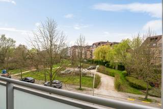 <p>We treffen dit schitterend onderhouden appartement op de rustige Grote Dries, aan de rand van de Buizegem-wijk. Het dak en de terrassen van het gebouw werden reeds gerenoveerd en in 2018 kreeg het appartement volledig nieuw schrijnwerk. Mooie documentatie: conforme elektriciteit, asbestveilig en een schitterend EPC van 126 kWh(m²jaar). Het appartement ligt op de tweede verdieping en er is geen lift, beperkte gemeenschappelijke kosten. Indeling:</p>
<p>Vanuit de ruime inkomhal kunnen we naar twee slaapkamers aan de achterzijde van het gebouw. Er is ook nog een derde kamer die bv. perfect dienst kan doen als logeerkamer, bureel, dressing of hobbykamer (geen raam naar buiten). Er is een apart toilet en de badkamer is uitgerust met een dubbele lavabo en een inloopdouche. De woonkamer (met sierhaard) biedt mooi open en groen zicht en het aansluitende terras is perfect georiënteerd op het zuidwesten. De keuken is volledig uitgerust.</p>
<p>Het appartement beschikt verder over een privatieve kelderberging en er is een gemeenschappelijke fietsenberging in het gebouw.</p>
<p>Plannen en documentatie te vinden op www.reds.be. Voor meer informatie of een bezichtiging, neem gerust contact op met Daniël via mail (daniel@reds.be) of telefoon (0475.25.30.64).</p>
