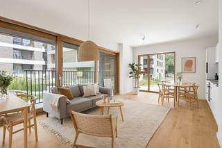 Gelijkvloers appartement (70 m²) met terras en tuin in prestigieus project "Tuinen van Eden" in WilrijkGelegen in het nieuwe en prestigieuze project...