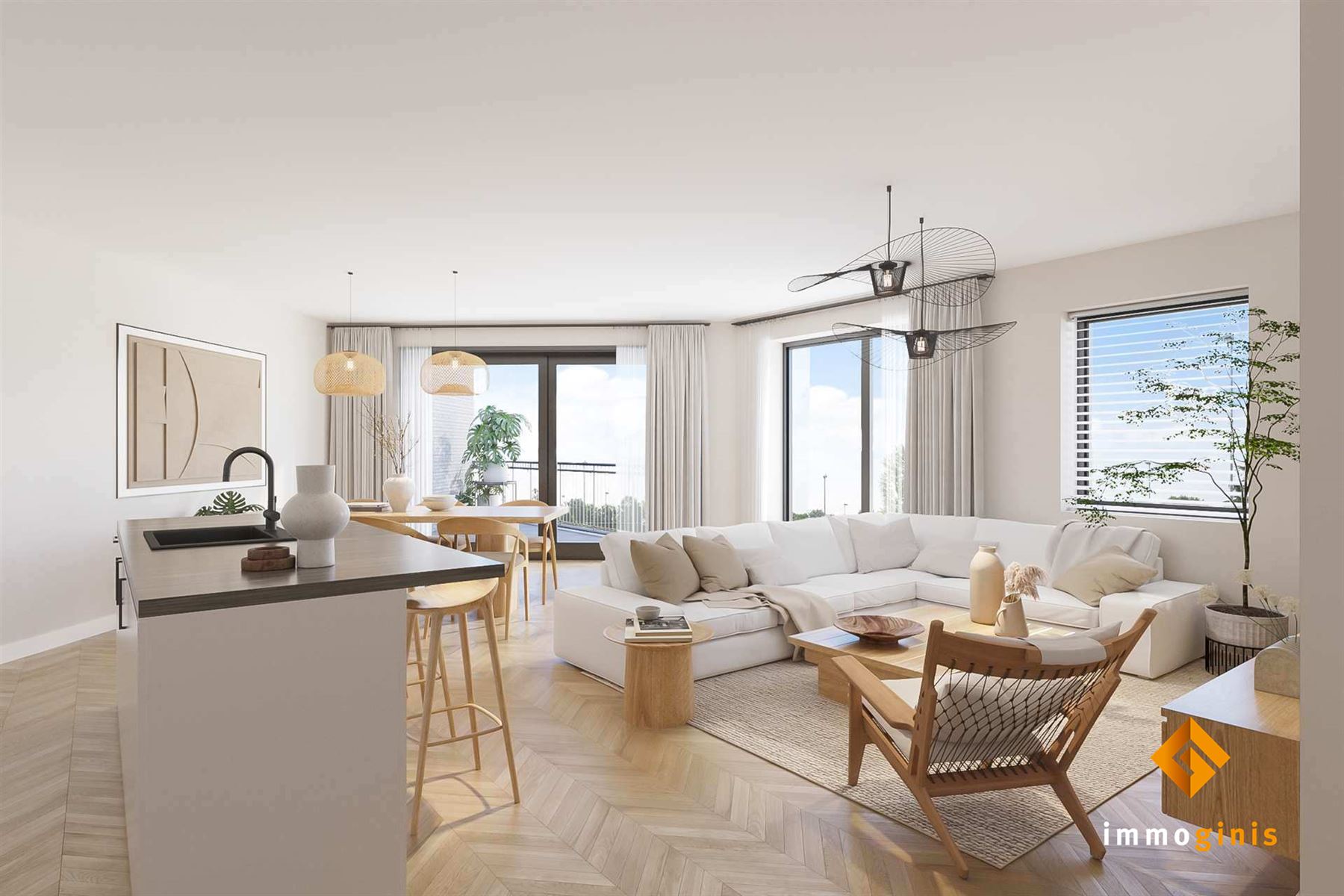 Appartement (tweede verdieping)  met 2 slaapkamers en overdekt terras.  - foto 5