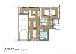 LUXUEUS gelijkvloers BEN-APPARTEMENT (131 m²), met 2 slpks, groot terras en tuin.<br /><br />Ontdek dit prachtige appartement in een exclusieve, kleinschalige residentie “Ebenora 7” in Retie. Hier komen moderne architectuur, comfort en duurzaamheid perfect samen. De zes luxueuze appartementen zijn ontworpen met oog voor detail en uitgerust met grote raampartijen die een zee van natuurlijk licht binnenlaten. Geniet van een doordachte indeling, stijlvolle afwerking en maximaal wooncomfort met mooie volumes, allemaal volgens de hoogste kwaliteits- en energienormen. Een unieke kans om te wonen op een toplocatie!<br /><br />Het gelijkvloers appartement 0.1 bestaat uit een ruime inkomhal met apart gastentoilet en plaats voor een vestiaire en geeft achteraan uit op 2 deftige slaapkamers en badkamer die de koper naar wens kan inrichten met ligbad/douche, lavabo en toilet. Vooraan komt men vanuit de inkomhal in een zeer ruime leefruimte (63 m²) met veel lichtinval dankzij grote raampartijen en plaats voor een open keuken, zit- en eethoek en bureau. De leefruimte geeft via een schuifraam achteraan uit op een zeer groot terras (45 m²) en tuin (185 m²) met tuinberging. <br /><br />De appartementen worden gebouwd met hoogwaardige, duurzame materialen en moderne technieken die garant staan voor maximaal wooncomfort én een zeer energiezuinig E-peil. Zo geniet u van aluminium ramen, een ventilatiesysteem D, individuele zonnepanelen per appartement, vloerverwarming en een geothermisch warmtepompsysteem dat niet alleen verwarmt, maar in de zomer ook voor aangename koeling zorgt. Ook de lift is energiezuinig en geluidsarm.<br /><br />Als koper heeft u ruime inspraak in de afwerking: keuken, badkamer, vloerbekleding… . U kiest zelf de materialen en stijlen die bij u passen, alle details en details vindt u terug in het lastenboek.<br /><br />Toplocatie: het project bevindt zich op slechts 500 meter van de markt van Retie, dichtbij winkels, scholen en alle voorzieningen en toch vlakbij de op- en afrit van de E34. <br /><br />Troeven:<br />•Mooie volumes: grote leefruimte en grote slaapkamers. <br />•Zeer energiezuinig: geothermische warmtepomp met vloerverwarming én koeling<br />•Individuele zonnepanelen<br />•Geluidsarme, energiezuinige lift<br />•Veel natuurlijk licht dankzij grote raampartijen<br />•Laadpaalvoorzieningen<br /><br />De opgegeven prijs is zonder kosten (BTW op de constructie, registratierechten op het grondaandeel en aankoopkosten).<br /><br />Per appartement is een ondergrondse autostaanplaats en kelderberging voorzien die de koper verplicht dient aan te kopen.<br /><br />Er is een gemeenschappelijke fietsenberging en vuilberging.<br /><br />Indien u meer informatie wenst (prijzen, plannen van de verschillende appartementen, lastenboek,…) of extra toelichting wil, aarzel dan niet contact op te nemen, tel. 014 71 50 08 of 0496 51 10 10 of mail naar christoffel@vastgoedpicavet.be <br />