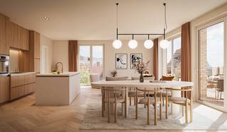 App. C.3.2: Deze penthouse op de derde verdieping heeft 2 slaapkamers, een terras van +/- 17 m² en een oppervlakte van +/- 108 m². Deze lichtrijke penthouse is gelegen in het hart van Roeselare. Het Laere bevindt zich op wandelafstand van alle dagelijkse voorzieningen, winkels en restaurants. Met de fiets breng je je kinderen in enkele minuten naar de crèche of één van de drie scholen die zich in de buurt bevinden. Dit alles vanuit de groene oase van het Noordhofpark. Geïnteresseerd in een duurzaam en kwalitatief nieuwbouwappartement met een ruim terras en zicht op het groen? Dan moet je in Het Laere zijn. <br /><br />Interesse of vragen? Meer info op matexi.be/hetlaere of contacteer vrijblijvend onze sales consultant op 051 28 03 70.