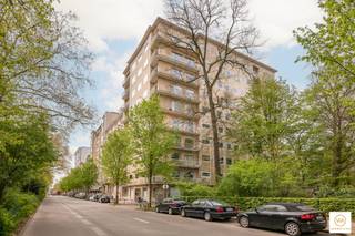 <p><span>Standingvol en uiterst aangenaam app. op een gunstige ligging ter hoogte van het Harmoniepark met mooi zicht over het Albertpark. </span></p><p><span>Ca 150 m² bew.opp. ingedeeld in een riante woonruimte met aansluitende slaapkamer met eveneens zicht op groen vooraan, een eerste badkamer,  grote ingerichte keuken met aansluitende polyvalente kamer (thans bijkeuken met wasplaats). Achteraan het appartement bevindt zich nog de masterbedroom met een 2de badkamer en een derde slaapkamer.  Ondergrondse berging inbegrepen.</span></p><p><span>Zeer residentiële locatie met goede verbinding naar autosnelwegen en centrum van Antwerpen. </span></p><p><span>Te renoveren!  </span></p><p><span>Ca 300 maandelijkse kosten (verwarming en water inbegrepen).</span></p>