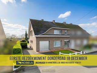 1ste bezoekdag donderdag 18 december! Inschrijven kan via www.nobels.be onder referentienummer 4194131.LANDELIJKE EN ZEER RUSTIG GELEGEN HALFOPEN...