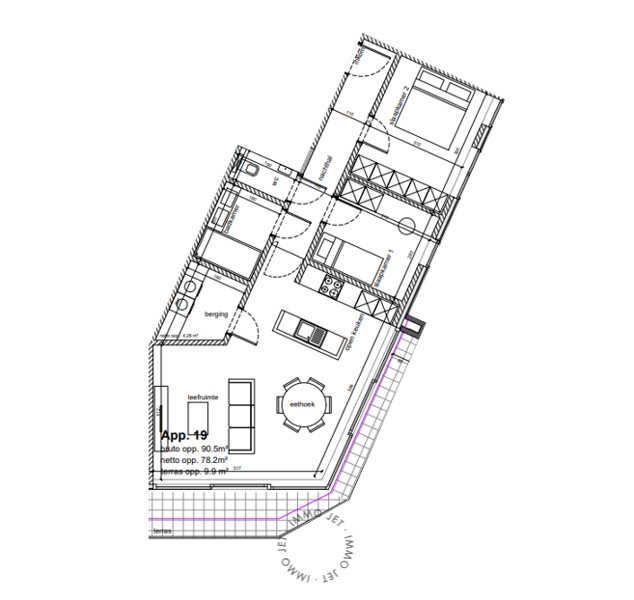Nieuwbouwappartement op de derde verdieping met terras en twee slaapkamers - foto 4
