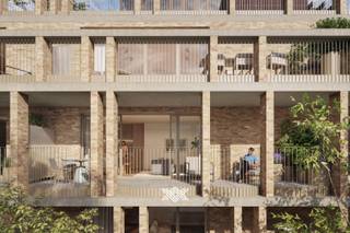 Dit tweeslaapkamerappartement van 89,7 m² is gelegen op het eerste verdiep en de indeling is als volgt: een inkomhal met plaats voor een vestiairekast, een lichtrijke woonkamer met open keuken, een praktische berging, een afzonderlijk toilet, twee slaapkamers en een badkamer voorzien van een inloopdouche en dubbele wastafel. Het terras heeft een oppervlakte van 18,7 m², kijkt uit over de binnentuin en is zuidelijk georiënteerd. <br /><br />Dit appartement bevindt zich in Stadshove, een nieuwe en hedendaagse woonplek gelegen pal in de kern van de Stad Deinze. Gelegen te midden de Markt van Deinze, combineert Stadshove haar zeer centrale ligging met een hoogwaardige, tijdloze architectuur met alle hedendaagse wooncomfort. Het is de ideale keuze voor wie comfortabel, energiezuinig en standingvol wil wonen vlakbij alle voorzieningen. De appartementen binnen Stadshove zijn ontworpen met zeer veel aandacht voor uiteenlopende woonwensen. Sommige bieden een prachtig uitzicht op de levendige Markt, terwijl andere zich richten op de rust van de binnentuin en het karaktervolle oude Stadhuis. <br /><br />Met zijn combinatie van een hedendaagse architectuur, hoogwaardige afwerking, zorgvuldig uitgedachte indelingen, future-proof technieken en een absolute topligging is Stadshove een nieuwbouwproject voor de bevoorrechte koper. Het belooft niet alleen een aangename woonplek te zijn, maar ook een nieuwe blikvanger op de Markt van Deinze.