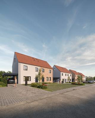 <ul>
	<li>Rustige ligging</li>
	<li>Ruime percelen</li>
	<li>3 slaapkamers en inrichtbare zolderruimte</li>
	<li>Energiezuinige woningen (BEN)</li>
</ul>
<br />OMGEVING<br />Dit nieuwbouwproject omvat 8 moderne halfopen woningen, gelegen op een rustige locatie waar groen, bereikbaarheid en wooncomfort harmonieus samenkomen. Dankzij de nabijheid van het Scheldepad geniet u van prachtige wandel- en fietsmogelijkheden in een groene omgeving, terwijl winkels, scholen, openbaar vervoer en belangrijke verbindingswegen vlot bereikbaar blijven.<br /><br />INDELING<br />De woningen beschikken over een bewoonbare oppervlakte van ca. 140 m² tot 160 m² en werden ontworpen met bijzondere aandacht voor licht, ruimte en functionaliteit.<br />Op het gelijkvloers bevindt zich een ruime leefruimte met open keuken, waar grote raampartijen zorgen voor een aangename connectie met de tuin en een maximale lichtinval.<br />De eerste verdieping omvat drie volwaardige slaapkamers, een comfortabele badkamer en een apart toilet.<br /><br />Via de vaste trap bereikt u de zolderverdieping, die tal van mogelijkheden biedt. Deze ruimte kan perfect worden ingericht als extra slaapkamer, hobbykamer, bureau of polyvalente ruimte, volledig afgestemd op uw woonbehoeften.<br /><br />E-PEIL<br />De woningen worden gerealiseerd volgens de hedendaagse energie- en comfortnormen. Door de toepassing van duurzame bouwmaterialen, hoogwaardige isolatie en energiezuinige technieken geniet u van een aangenaam wooncomfort en een beperkt energieverbruik. Het uiteindelijke E-peil wordt gerealiseerd conform de geldende EPB-regelgeving.<br /><br />Benieuwd om deze woningen verder te ontdekken? Bel ons op 09 394 67 95 of stuur een mailtje naar info@potrell.be voor een afspraak!<br /><br />WONING OP MAAT | JOUW WONING, JOUW STIJL<br />Maak van deze woning jouw droomhuis op maat! Voeg je eigen smaak en persoonlijkheid toe en kies zelf de keuken, vloer en badkamer van jouw instapklare woning. Een eigen stek op maat van jouw wensen en stijl. Jij kiest, Potrell voert uit. Zo makkelijk is het!<br /><br />Prijzen zijn exclusief kosten.