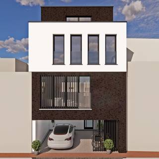 <p>In het hart van Maaseik bevindt zich deze moderne nieuwbouwwoning, verspreid over vier niveaus, met een slimme indeling, veel lichtinval en oog voor comfort en energiezuinigheid. De woning biedt alles wat je nodig hebt voor aangenaam en praktisch wonen, en dat in een centrale, maar rustige stadsomgeving. Ze is gelegen in een verkeersvrije straat, vlakbij alle voorzieningen die Maaseik te bieden heeft, zoals winkels, openbaar vervoer, scholen en meer.</p>
<p><br />Op het gelijkvloers bevindt zich een overdekte parkeerzone, een aparte berging en een gastentoilet. Aansluitend ligt een gezellige stadstuin – een ideale plek om tot rust te komen of een groen accent toe te voegen aan je woonst.<br />Op de eerste verdieping vind je een ruime leefruimte met vide, die zorgt voor een open en luchtige sfeer met veel natuurlijk licht. Deze verdieping vormt het hart van de woning, waar wonen en leven centraal staan.</p>
<p><br />De tweede verdieping telt twee comfortabele slaapkamers en een moderne badkamer die voorzien is van zowel een bad als een aparte douche. Er is ook een apart toilet en een terras, perfect voor een korte pauze in de buitenlucht.<br />Op de derde verdieping bevindt zich een multifunctionele bureauruimte, ideaal om rustig te werken of als extra hobbyruimte. Deze verdieping geeft ook toegang tot een ruim en zonnig terras – een fijne plek om te ontspannen met uitzicht over de stad.</p>
<p><br />De woning is gebouwd met aandacht voor kwaliteit en energiezuinigheid. In alle buitengevels, dakconstructies en vloeren van het gelijkvloers is thermische isolatie voorzien, met extra aandacht voor het vermijden van koudebruggen. De verwarming gebeurt via een warmtepomp met vloerverwarming op elke verdieping. Deze wordt gestuurd door een kamerthermostaat met dag- en nachtregeling en een buitenvoeler, voor een optimaal binnenklimaat. De ketel voorziet ook het warm water volgens het doorstroomprincipe, wat zorgt voor een efficiënte werking.</p>
<p>Er is een E-peil van 30 vooropgesteld, maar dit kan zelfs zakken tot E-peil 20 mits de plaatsing van voldoende photovoltaïsche zonnepanelen.<br />--> 5 jaar vrijgesteld van kadastraal inkomen!</p>
<p><br />De volledige afwerking van de woning kan nog vrij gekozen worden door de koper. Zo krijgt elk detail een persoonlijke toets en sluit het eindresultaat perfect aan bij jouw smaak en woonwensen.</p>
<p><strong>Financieel</strong></p>
<ul>
<li>Grondaandeel: €89.000<br />→ 12% registratiebelasting van toepassing</li>
<li>Constructieaandeel: €400.000<br />→ 6% btw indien je voldoet aan de voorwaarden voor het verlaagd tarief<br />→ 21% btw indien je niet voldoet aan deze voorwaarden</li>
</ul>