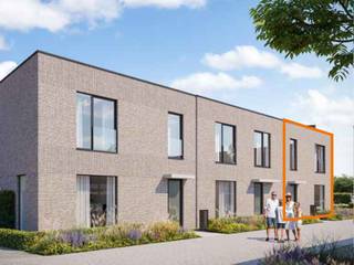 Deze woning wordt gebouwd volgens de laatste energetische normen en is uitgerust met een <strong>geothermische warmtepomp</strong> en een <strong>regenwater recuperatiesysteem</strong>.<br /><span>Op het gelijkvloers vind je de inkomhal met apart gastentoilet en berging. Verder is er de woonkamer en eetplaats met mooi zicht naar de tuin. De keuken is volledig ingericht en voorzien van alle toestellen. Op de eerste verdieping vind je drie slaapkamers, een apart toilet en een ingerichte badkamer. Standaard wordt er een </span>privétuin en <strong>tuinberging</strong><span> voorzien. </span><br />Meer info? Contacteer Christophe Blassieaux via 014 48 26 81 of Christophe.blassieaux@matexi.be