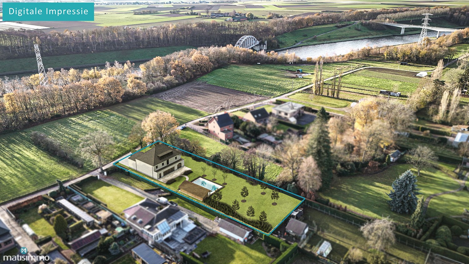 RUIME BOUWGROND VAN 18A 60CA VOOR OPEN BEBOUWING TE LANAKEN - foto 3