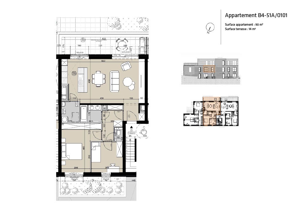 Apartment for sale in Mont-Saint-Guibert with 2 bedrooms - photo 1