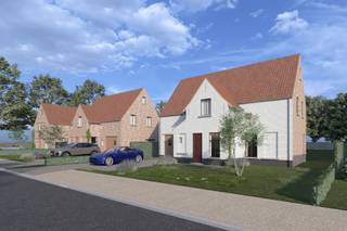25% VERKOCHT! <br /><br />Deze landelijk gelegen alleenstaande nieuwbouwvilla met vergund bijgebouw is gelegen in Hooglede.<br /><br />Indeling woning is als volgt:<br />Op het gelijkvloers: inkom met apart toilet, lichtrijke leefruimte met open keuken, inpandige garage, grote tuin met vergund bijgebouw (mog. extra garage).<br />Op het eerste verdiep: 3 volwaardige slaapkamers en een master bedroom, een badkamer, toilet en vaste trap naar de zolder (mog. extra kamer).<br /><br />Eigen afwerking/indeling kan voorlopig nog gekozen worden.<br /><br />PLUSPUNTEN<br />- ENERGIEZUINIG<br />- INPANDIGE GARAGE<br />- VERGUND BIJGEBOUW (EXTRA GARAGE MOG.)<br />- 10.000 L REGENWATER<br />- VLOERVERWARMING MET WARMTEPOMP<br />- LANDELIJKE LIGGING<br /><br />Prijs is exclusief BTW op de constructiewaarde/exclusief registratierechten op de grondwaarde/exclusief aansluitingskosten (€ 5.000,00)
