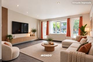 Dit aangename gelijkvloers appartement is gunstig gelegen in een residentiële omgeving, met een vlotte bereikbaarheid en diverse handelszaken, scholen, openbaar vervoer en dagelijkse voorzieningen in de nabije omgeving. Dankzij de goede verbindingen met de belangrijkste invalswegen zijn ook Antwerpen en de omliggende gemeenten vlot bereikbaar.<br /><br />Het appartement bevindt zich in een kleinschalig gebouw en beschikt over een bewoonbare oppervlakte van ca. 82 m². Via de inkomhal is er enerzijds toegang tot de woonkamer met open keuken. Aan de andere zijde bevinden zich een apart toilet, praktische berging/wasplaats, badkamer en twee volwaardige slaapkamers.<br /><br />Een belangrijke troef is het ruime terras van ca. 32 m² (met achteruitgang voor bijvoorbeeld een fiets), aangevuld met een privatieve kelderberging en autostaanplaats.<br /><br />Het gelijkvloerse karakter, het kleinschalig gebouw en de praktische indeling maken het appartement zowel geschikt voor eigen bewoning als interessant als investering.<br /><br />Meer info of een bezoek? <br />Contacteer Gino Haeck<br />gino@mondovastgoed.be<br />0491/10.27.33