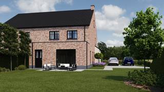 <p>Elke zondag welkom op ons kantoor van 10u-12u voor meer info over de nieuwbouwprojecten! </p>
<br />Gelegen in Residentie “Ten huize Jef en Jeanneke”, vindt u deze landelijke halfopen nieuwbouwwoning in ruwbouw met 4 slaapkamers. De woning bevindt zich op fietsafstand van het mooie Bolderberg. <br /><br />Deze ruime half open bebouwing bevindt zich op een perceel van 6.49 are waarvan het perceel een straatbreedte heeft van 13 meter!<br />De woning heeft een bewoonbare oppervlakte van 246m² en is praktisch opgedeeld.<br /><br />Er werd rekening gehouden met een open leefruimte met achteraan een gezellige keukenruimte die onmiddellijk aansluit aan de berging met achterdeur. De “doorzon”-leefruimte heeft zowel via de voor-, zij- als achterzijde ramen voor een uitstekende lichtinval.<br /><br />Vanuit de living vertrekt ook de trap naar boven. <br />Op de eerste verdieping zijn er 3 slaapkamers, een apart toilet en een badkamer. De slaapkamers zijn allen voldoende ruim.<br />De 2de gegoten betonnen trap brengt ons naar een prachtige open zolderruimte; hier kan men een ruime 4de polyvalente (slaap)kamer creëren, of zelfs opsplitsen naar een 5de kamer. <br /><br />In de hoek kan de technische ruimte voorzien worden.<br />Zowel de raampartijen als de dakwerken zijn van uitstekende makelij.<br /><br />Deze ruwbouwwoning wordt opgeleverd met een vlak getrokken perceel dat onmiddellijke aanplanting toelaat.<br /><br />En wat dacht u van een fietstocht door de natuur richting Bolderberg? Zalig….! De autosnelweg met verkeerswisselaar “Het Klaverblad” bereikt men na enkele minuten.<br /><br />Indeling : <br />GELIJKVLOERS : inkomhal, gastentoilet, leefruimte met trap naar boven, open keuken, berging<br />EERSTE VERDIEPING : nachthal, apart toilet, 3 slaapkamers, badkamer, trap naar boven<br />ZOLDER : open polyvalente ruimte met plaats voor technische ruimte <br />TUIN: aan te leggen <br /><br />Pluspunten:<br />-prachtige stijl; voor ieder wat wils!<br />-zeer degelijke bouw<br />-ruim = 246m²<br />-ruime living!<br />-4/5 slaapkamers <br />-betonnen trappen<br />-tijdloze pastoriestijl<br />-goede ligging = overal dichtbij!<br />-grondwaarde aan 12%, constructie onder 6% BTW<br />-regenwaterput van 10.000l!<br /><br />Voor een afspraak of meer info, bel ons op 078/78.78.70, of kom gewoon binnen op ons kantoor. Steeds welkom!