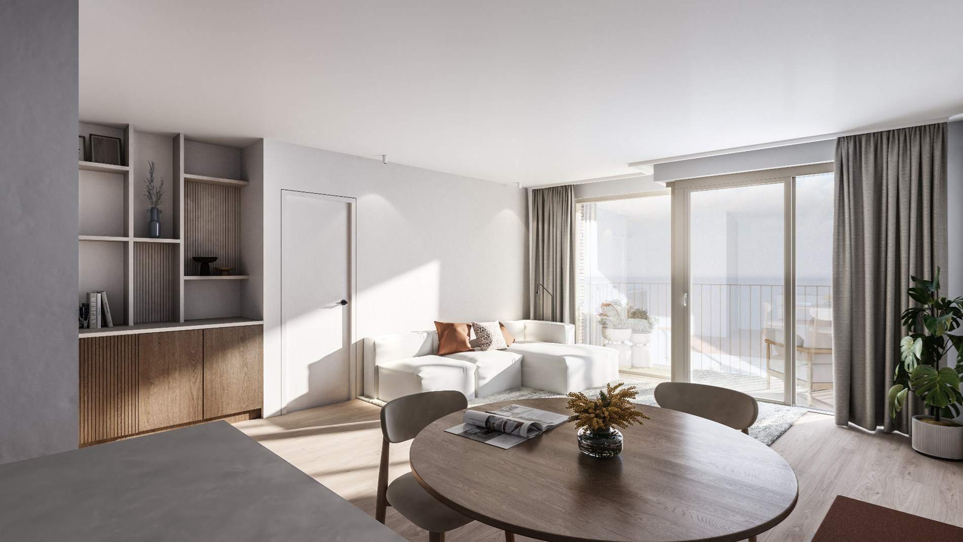 Modern one-bedroom apartment in new residential building Antoine - centrally located in Heist. - photo 2