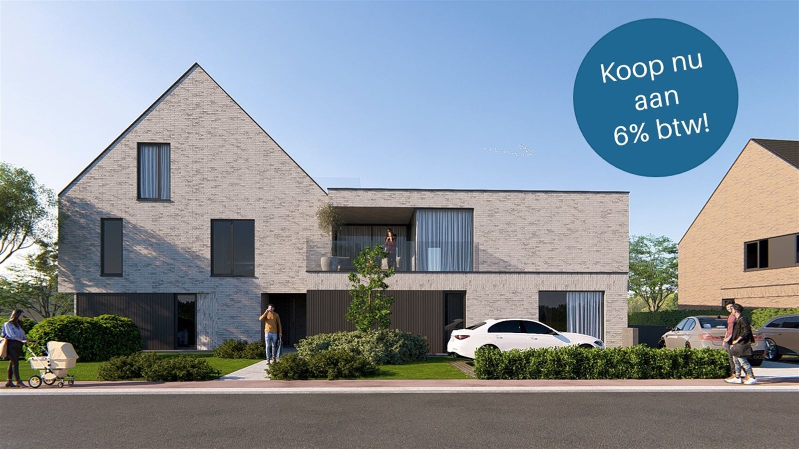 Appartement met 2 slaapkamers en, deels overdekt ruim terras. (A04) - foto 1