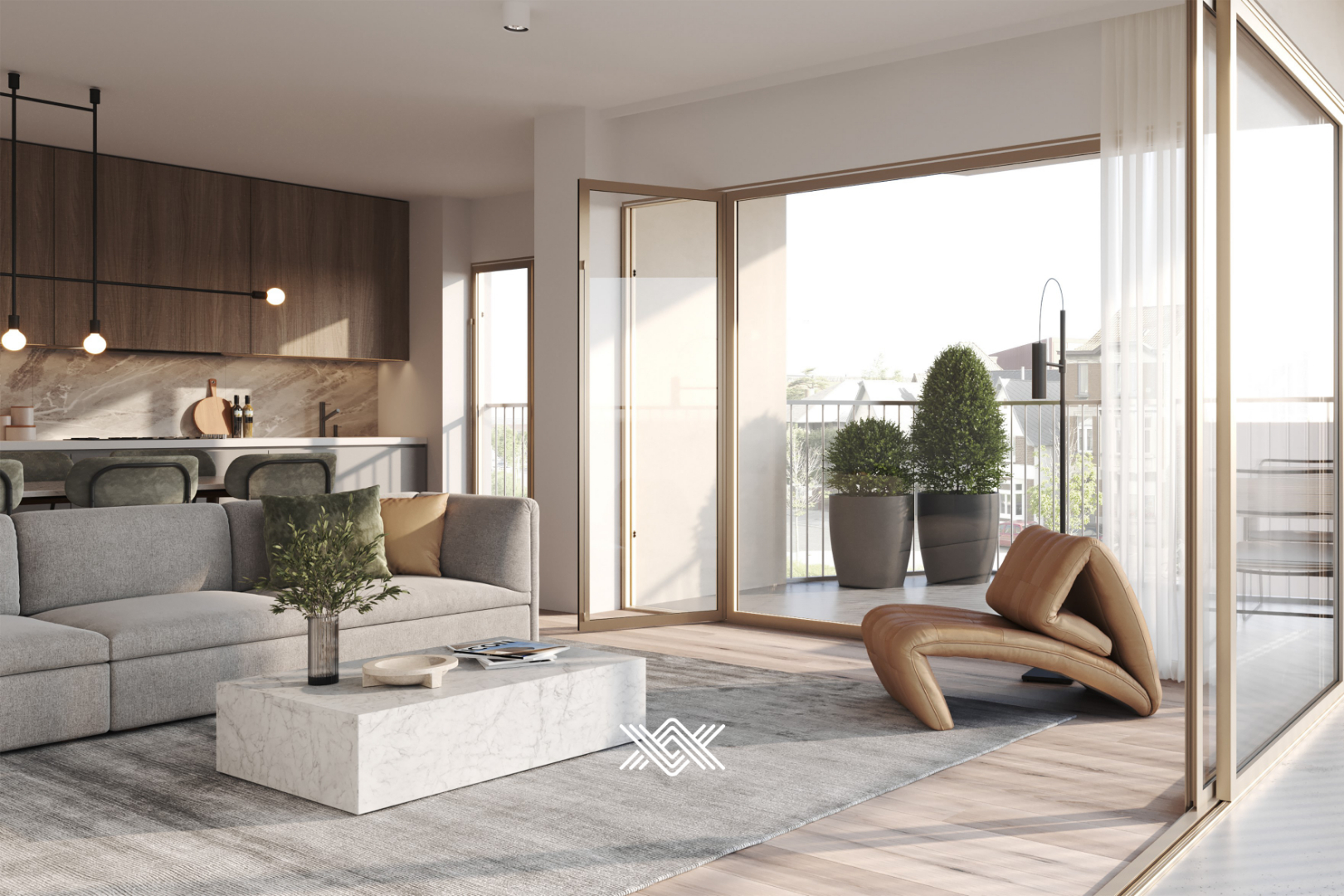 Ruim drieslaapkamer appartement met uniek zicht over de Leie - foto 3