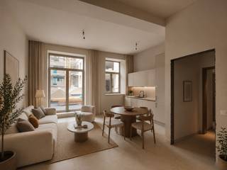 Ontdek dit prachtig, volledig gerenoveerde appartement in een karaktervol en authentiek gebouw, centraal gelegen in het bruisende centrum van de winkelstraat. Dit appartement wordt voor de allereerste keer in gebruik genomen na een totaalrenovatie en combineert hedendaags wooncomfort met de charme van een historisch pand.<br /><br />Bij het binnenkomen komt u terecht in een praktische inkomhal van 2,53 m² met ruimte voor een vestiairekast en een apart gastentoilet van 1,35 m². De lichtrijke leefruimte met open keuken beslaat maar liefst 31,7 m² en biedt een aangenaam zicht op de achterzijde van het gebouw. Aansluitend aan de woonkamer bevindt zich een terras van 6,88 m², ideaal om in alle rust te genieten.<br />Het appartement beschikt over twee slaapkamers van respectievelijk 13,2 m² en 7,2 m². Daarnaast is er een ruime badkamer van 4,7 m² met inloopdouche. Ook is er een bijzonder ruime berging van 5,14 m² waarin alle moderne technieken netjes zijn ondergebracht.<br />Voor optimaal wooncomfort is het volledige appartement uitgerust met vloerverwarming, wat zorgt voor een aangename en gelijkmatige warmteverdeling in elke ruimte.<br /><br />Een unieke kans voor wie op zoek is naar een instapklaar appartement met moderne afwerking op een toplocatie.<br /><br /><strong>Bezoekmomenten zijn mogelijk op woensdagnamiddag 17 juni 2026 en zaterdag namiddag 20 juni 2026.</strong><br />Via de knop "ik heb interesse" vragen we u kort een profiel in te vullen. Daarna nemen we contact op voor een bezoek.<br />Telefonisch kunnen er geen afspraken gemaakt worden.
