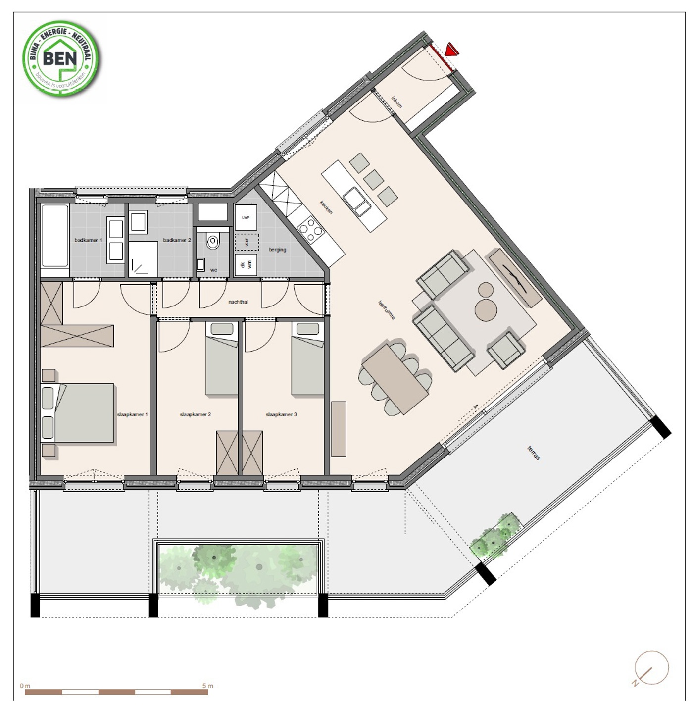 Nieuwbouw penthouse van 121m² met terras van 46m²  - foto 3