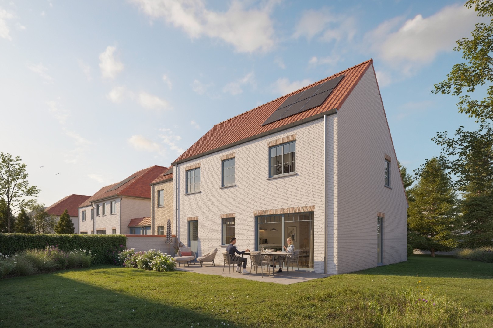 Halfopen bebouwing met 4 slpk en ZW-tuin - photo 1