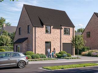 INDELING VAN DE WONING<br /><br />GELIJKVLOERS<br /><br />- Inkomhal- Gastentoilet- Leefruimte met open keuken- Trap naar boven- Berging/wasplaats- Carport<br />EERSTE VERDIEP<br /><br />- Nachthal met zolderluik- Apart toilet- Badkamer- 3 slaapkamers<br />ZOLDERVERDIEP<br /><br />- Zolderruimte<br />Afbeeldingen zijn steeds illustratief en contractueel niet bindend.<br /><br />De koper heeft deels nog inspraak in de stijl en afwerking van de woning voor zover deze zaken niet werden vastgelegd door vergunning of bestelling van materialen.<br /><br />TIP: Hoe sneller U beslist in de bouwfase, des te meer inspraak U heeft in de keuze van materialen en/of afwerking.<br /><br />ECO-uitvoering dat voldoet aan strenge energienormen.<br /><br />- Zonnepanelen- Doorgedreven isolatie- Warmtepomp i.p.v. gas- Vloerverwarming- Ventilatie D- Max. E-peil = 30- Elektriciteitsaansluiting : 3 fasen