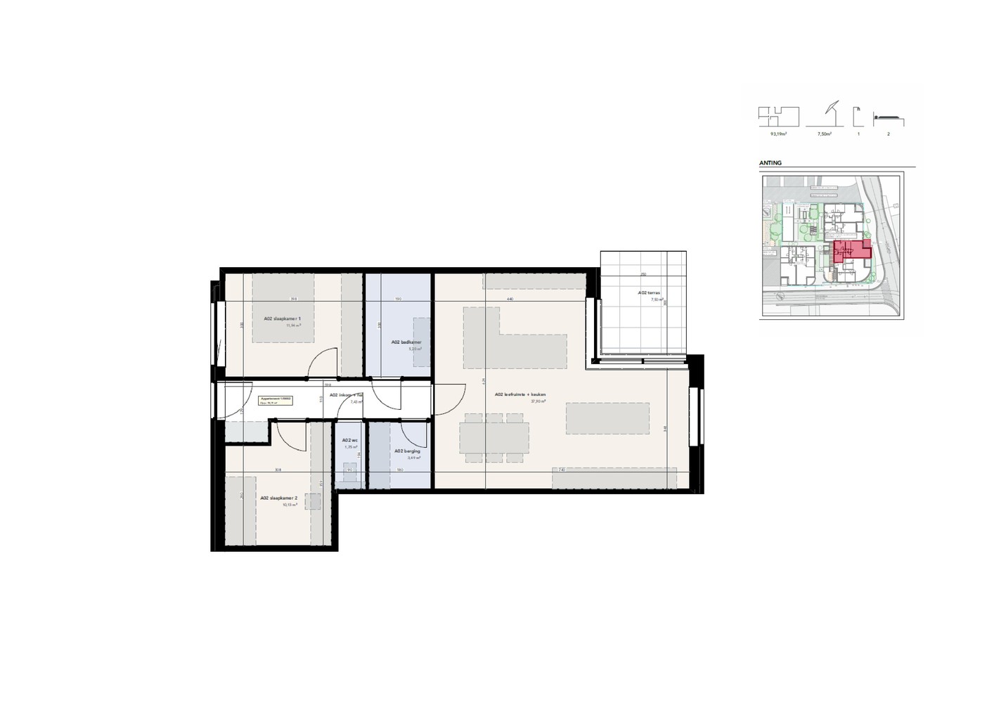 Appartement met 2 slaapkamers - foto 3