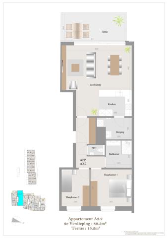 2 slaapkamer appartement A2.2 - foto 5