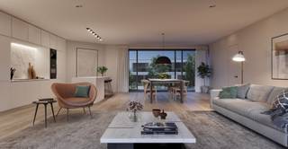 Een landelijke setting, moderne uitstraling en hoogwaardige materialen, dat is het minste wat je van residentie Michel & Maurice mag verwachten. Dit nieuwbouwproject in het hartje van Wielsbeke zal heel wat puntjes op je verlanglijstje afvinken. Of je nu op zoek bent naar een startersflat, een gezinswoning of een goede investering, je vindt het hier. De residentie biedt zowel één-, twee- als drieslaapkamerappartementen waarin praktisch wooncomfort centraal staat. Alle flats beschikken over een mooi zonneterras met zicht op de gezellige binnentuin, het kloppend hart van de residentie. De ideale plek om je buren te ontmoeten en zwoele zomeravonden door te brengen.<br /><br />De open indeling geeft elk appartement een erg ruimtelijk gevoel. Ben je een eerder een stadsmens? Ga dan voor een appartement aan de Rijksweg en volg wat er leeft in Wielsbeke, zelfs vanuit je luie stoel. Heb je het meer voor rust en ruimte? Dan zal het weidse uitzicht van de appartementen in de Molenstraat je zeker charmeren.<br /><br />In residentie Michel & Maurice is er voor elk wat wils!<br /><br />Ontdek het zelf en vraag hier verdere info aan.