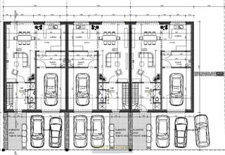LANDELIJK GELEGEN PROJECTGROND MET VERGUNNING EN VOORBEREIDENDE WERKEN voor DRIE MODERNE NIEUWBOUWWONINGEN op een perceel van totaal 797m² in...