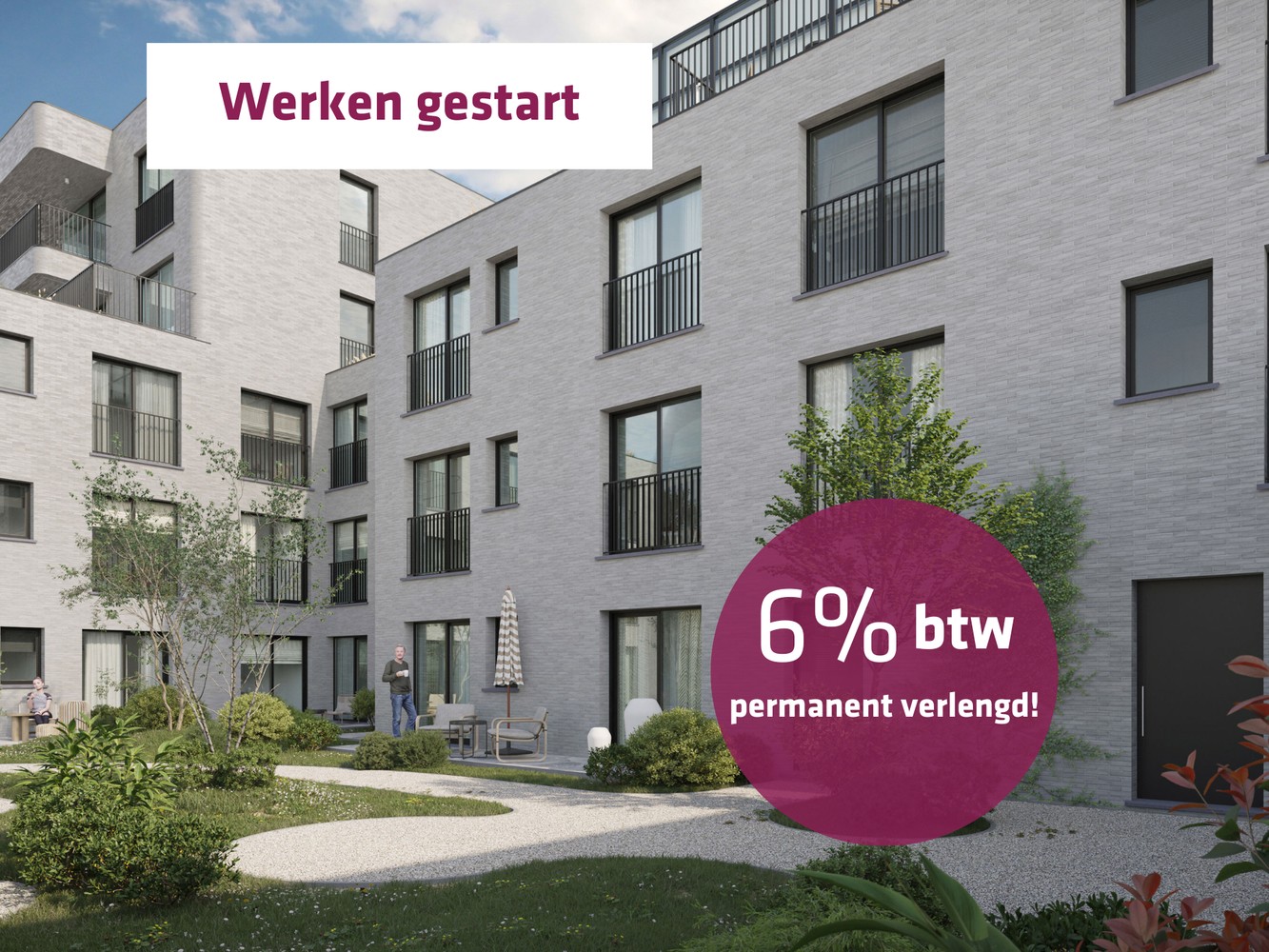 Gelijkvloers appartement | 6% btw regelgeving permanent verlengd! - foto 1