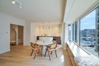 This spacious apartment, located on the 3rd floor in a small-scale building with an elevator (only 1 apartment per floor), was completely and tastefully renovated last year. New windows were installed, pipes were renewed, and the entire interior finishing was meticulously completed with attention to detail and a calm, timeless style.<br /><br />The layout includes a spacious entrance hall with a separate toilet, a bright living room with a balcony on the street side, a fully equipped kitchen, 3 full bedrooms, a stylish bathroom, and a second balcony with storage at the rear.<br /><br />Thanks to its central location, you are just a few steps away from the marina, shopping street, supermarkets, and the train station. A private cellar storage is included. The building has an elevator, a favorable EPC, and no asbestos is present.<br /><br />A unique opportunity to enjoy worry-free comfortable living by the sea!<br /><br />Advantages:<br />- Completely renovated<br />- Custom work<br />- Attention to detail, high level of finishing<br />- Favorable EPC B, new windows<br />- New pipes &amp; radiators<br />- Conforming electricity<br />- No building costs, recently renewed roof, recent boiler<br />- Lighting included<br />- Asbestos free<br />- Furniture possibly available for takeover<br /><br />Interested? Contact us to schedule your visit!