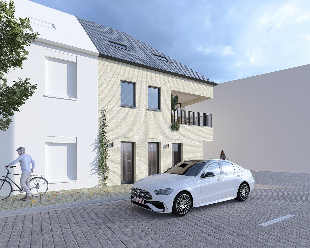 Projectgrond voor de oprichting van twee woningen in het centrum van Wingene. - foto 2